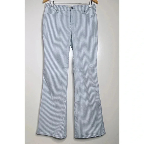 MOSCHINO Vintage Y2K Blue Stripe Flare Jeans Size 30 - Picture 1 of 8